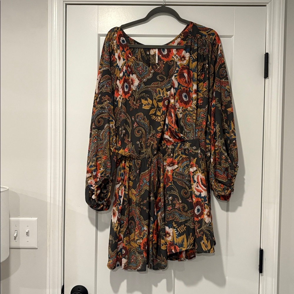 Free People Multicolor Floral Long Sleeve Dress